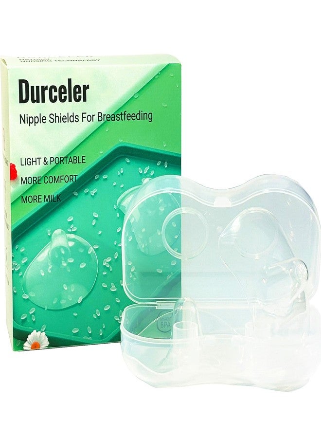 Durceler 2 Piece Nipple Shields for Breastfeeding, Contact Nipple Shields for Breastfeeding, Accessories Made by Durceler, Include Carry Case, BPA Free, 2PCS - Image 1
